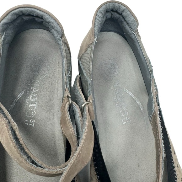 Naot Matua Leather Mary Jane Comfort Flat Shoes Silver Stone Size 37 - Picture 8 of 9